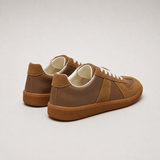 Low-Top Sneakers with Color Block and Round Toe