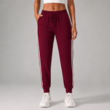 Drawstring Tapered Leg Jogger Pants with Cuffed Hem