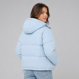 Oversized Cropped Puffer Jacket with Zip Front