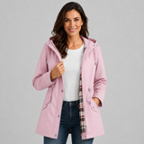 Zip Front Hooded Jacket with Drawstring Waist