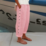 Amelie | Striped Linen Pants Women Summer Relaxed Casual