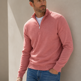 Quarter-Zip Wool-Blend Sweater with Mock Neck