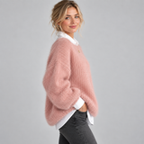 Chunky Knit Sweater with Boat Neck