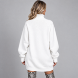 Oversized Knit Turtleneck Sweater Mini Dress