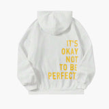 Women's Oversized Graphic Hoodie with Back Slogan Print for Casual Everyday Wear