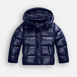 Women's Puffer Jacket with Hood and Zip Front for Winter