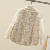 Teddy Fleece V-Neck Vest with Button Front
