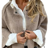 Oversized Cropped Button-Front Knit Cardigan