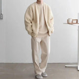 Textured Knit Zip-Up Cardigan with Front Pockets