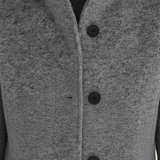 Tailored Wool Button-Front Overcoat with Stand Collar