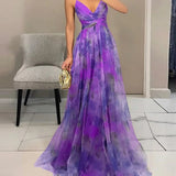 Cut-Out Wrap Maxi Dress with Spaghetti Straps