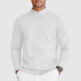 Men's Crew Neck Sweater – Long Sleeve Knit Pullover for Office and Smart Casual Wear