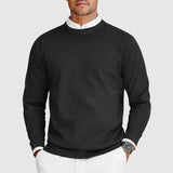 Men's Crew Neck Sweater – Long Sleeve Knit Pullover for Office and Smart Casual Wear