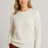Fine-Knit Crew Neck Sweater