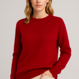 Fine-Knit Crew Neck Sweater