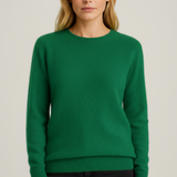 Fine-Knit Crew Neck Sweater
