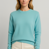 Fine-Knit Crew Neck Sweater