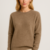 Fine-Knit Crew Neck Sweater
