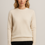 Fine-Knit Crew Neck Sweater