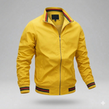 Zip-Up Track Jacket with Striped Collar