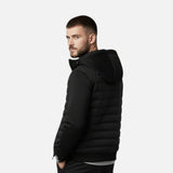 Quilted Puffer Jacket with Hood and Zip Front