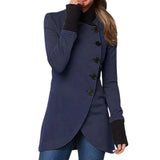 Asymmetric Tailored Jacket with Button Front