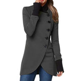 Asymmetric Tailored Jacket with Button Front