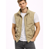 Men's Zip-Front Vest with Zipper Pockets