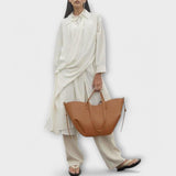 Oversized Shoulder Tote Bag with Drawstring