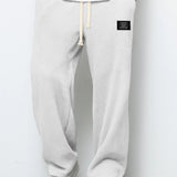 Waffle Knit Wide-Leg Sweatpants with Drawstring Waist