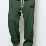 Waffle Knit Wide-Leg Sweatpants with Drawstring Waist