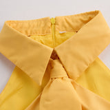 Collared Blouse with Halter Neck and Tie Front