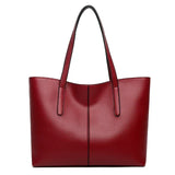 Women's Tote Bag with Double Shoulder Straps and Structured Shopper Design for Office Wear