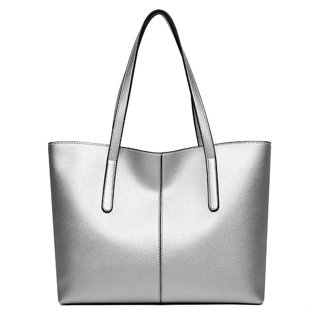 Women's Tote Bag with Double Shoulder Straps and Structured Shopper Design for Office Wear
