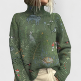 Women's Oversized Knit Turtleneck Sweater