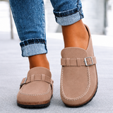 Buckle Strap Slip-On Mule Loafers