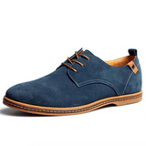 Men's Suede Derby Shoes with Lace-Up