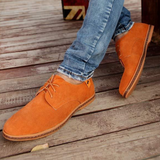 Men's Suede Derby Shoes with Lace-Up