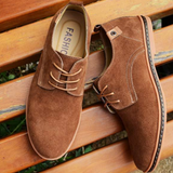 Men's Suede Derby Shoes with Lace-Up