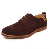 Men's Suede Derby Shoes with Lace-Up
