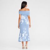 Aurelie | Elegant Off-Shoulder Floral Midi Dress Women Summer
