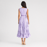 Isabelle | Elegant Pleated V-Neck Midi Dress Women Summer Flowy