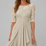 Isabelle | Lace Chiffon Maxi Dress Women Elegant Summer A-Line