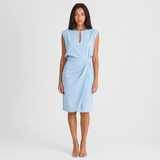 Claire | Elegant Ruched Midi Dress Women Sleeveless Summer Fitted