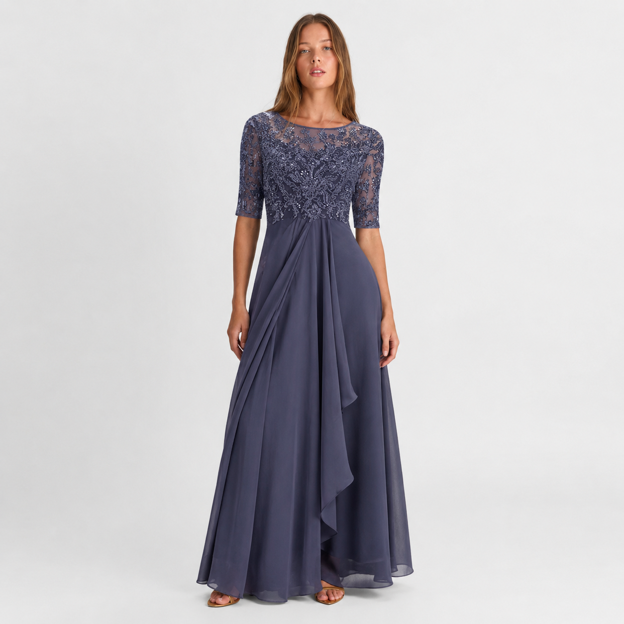 Isabelle | Lace Chiffon Maxi Dress Women Elegant Summer A-Line
