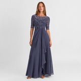 Isabelle | Lace Chiffon Maxi Dress Women Elegant Summer A-Line
