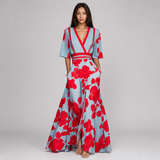 Sophie | Floral V-Neck Elegant Maxi Dress Women Spring
