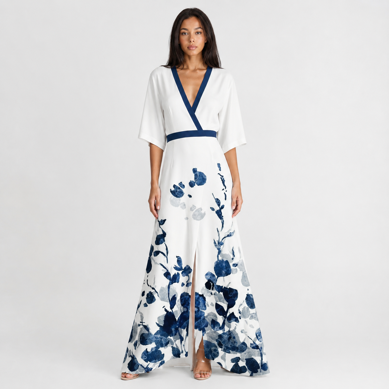 Sophie | Floral V-Neck Elegant Maxi Dress Women Spring – Pierre & Nicole