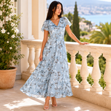 Amelie | Floral V-Neck Elegant Maxi Dress Women Summer