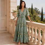 Sophie | Floral V-Neck Elegant Maxi Dress Women Spring